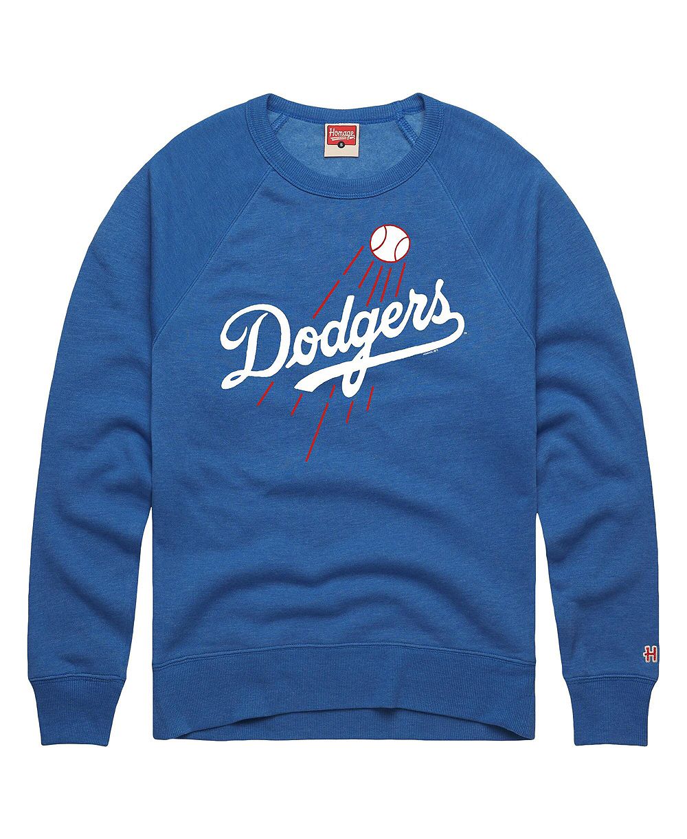 Мужская свитшот Homage Royal Los Angeles Dodgers Cooperstown Collection Raglan Tri-Blend
