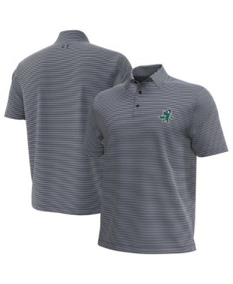 Under Armour мужская поло-рубашка Navy/White Notre Dame Fighting Irish Golf Leprechaun Aura Stripe