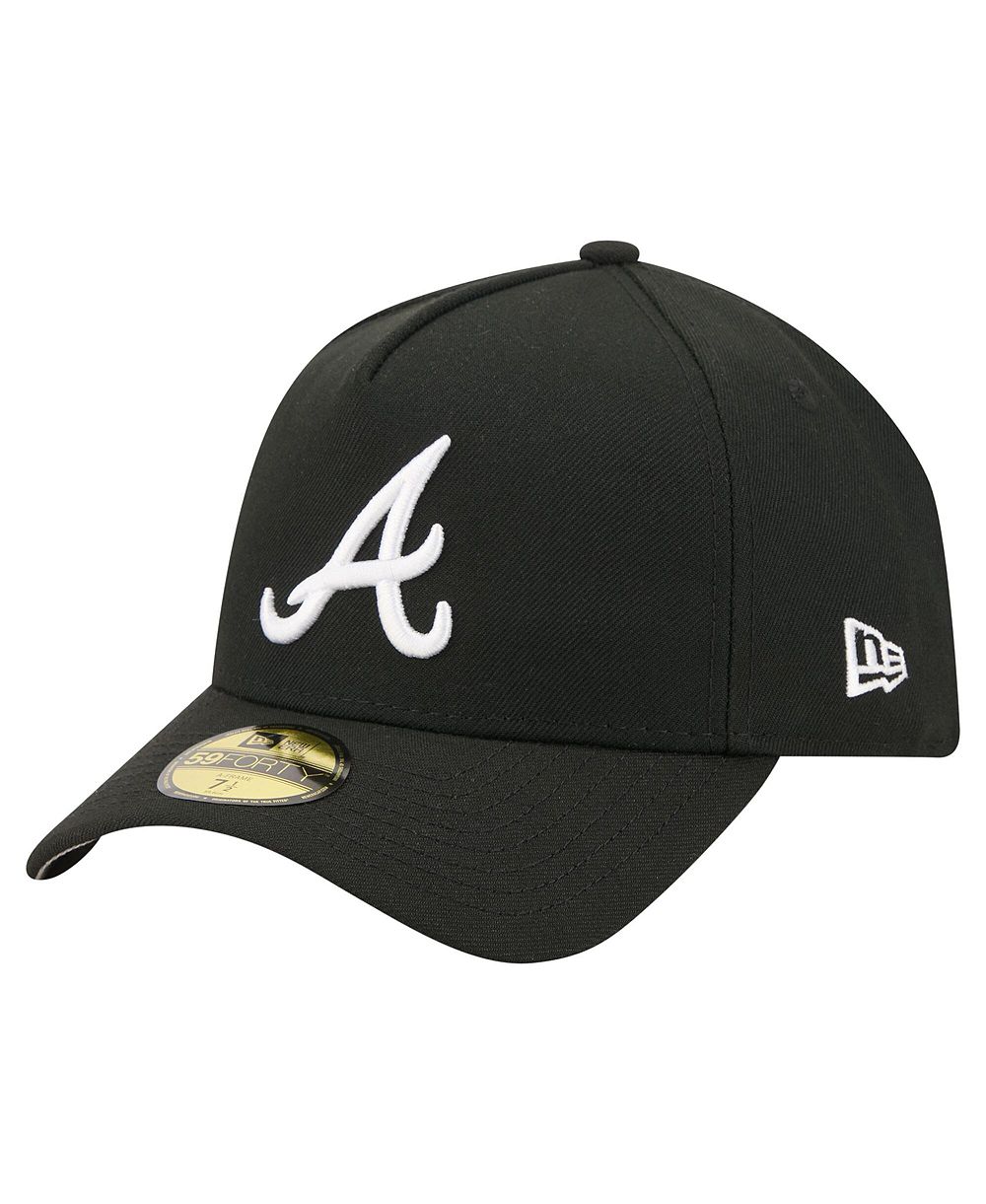 Мужская кепка New Era Black Atlanta Braves A-Frame 59FORTY Fitted
