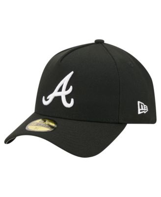 New Era Men's Black Atlanta Braves A-Frame 59FORTY Fitted Hat