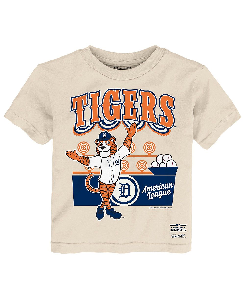 Футболка Mitchell & Ness Toddler Cream Detroit Tigers Step Back Up