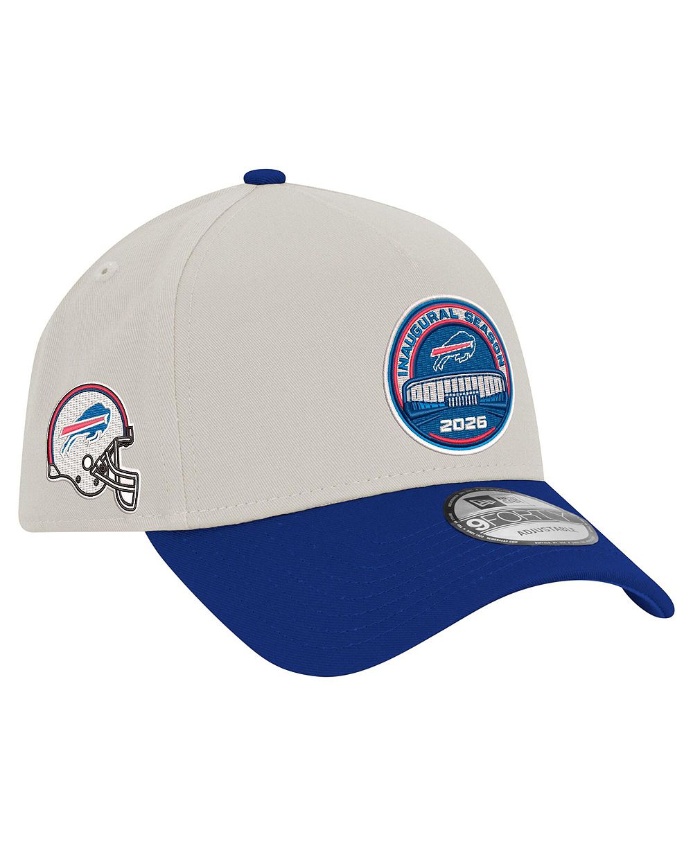 Мужская кепка New Era White/Royal Buffalo Bills Highmark Stadium Inaugural Season A-Frame 9FORTY Adjustable