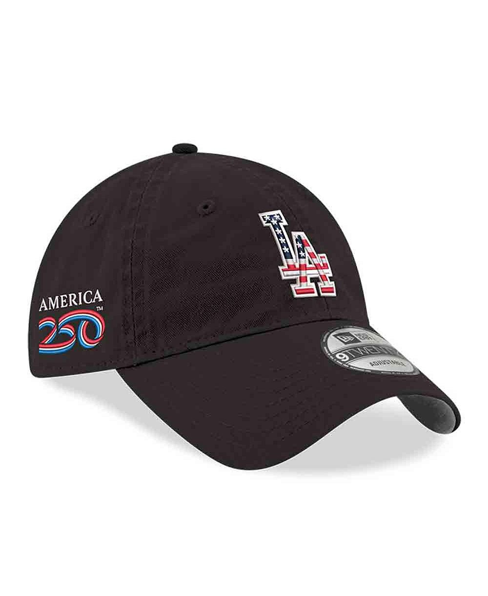 New Era Мужская черная кепка Los Angeles Dodgers America 250 9TWENTY Adjustable