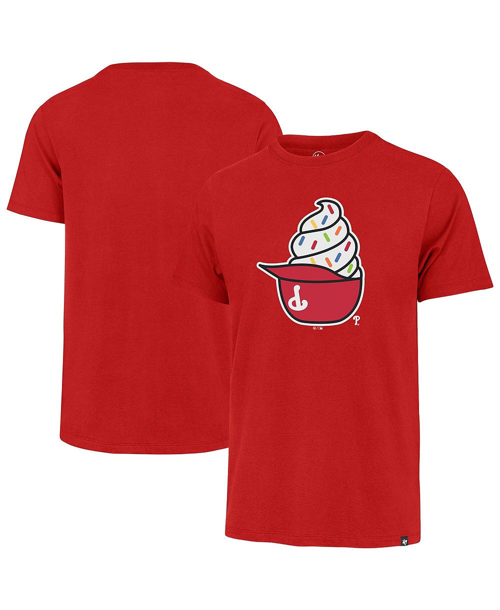 Мужская футболка '47 Brand Red Philadelphia Phillies Ice Cream Helmet Franklin
