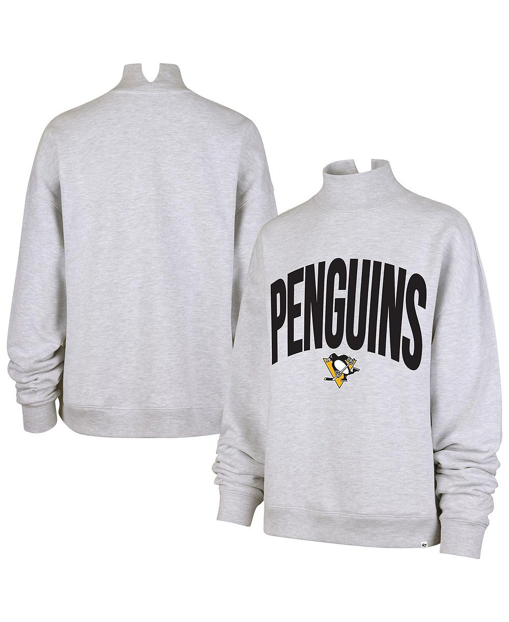 Женское свитшот '47 Brand Heather Gray Pittsburgh Penguins Subtle Muse