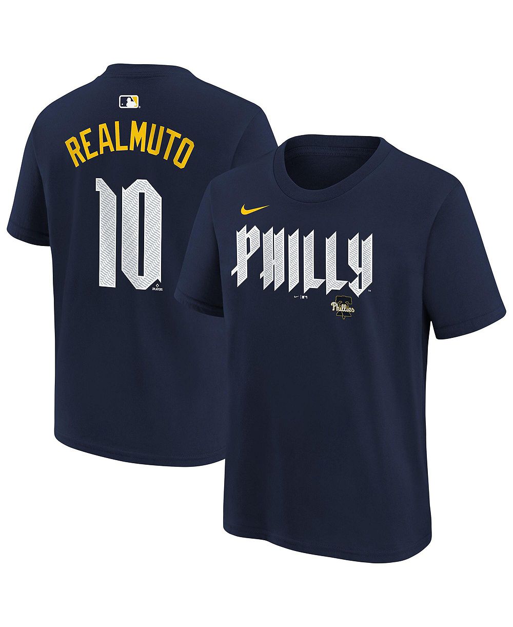 Детская футболка Nike Navy J.T. Realmuto Philadelphia Phillies City Connect Name & Number