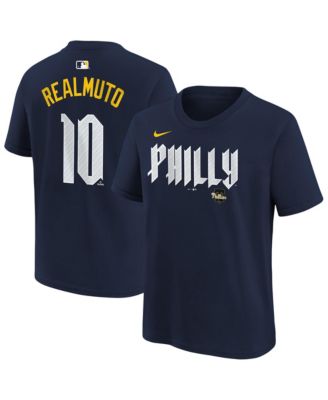 Детская футболка Nike Navy J.T. Realmuto Philadelphia Phillies City Connect Name & Number