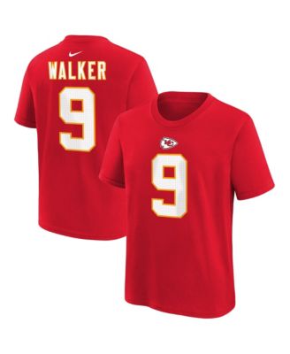Nike Big Boys and Girls Kenneth Walker III Red Kansas City Chiefs Name & Number T-Shirt