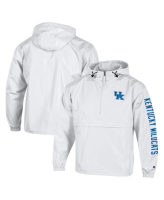 Champion Мужской White Kentucky Wildcats Cloud Packable Half-Zip Hooded Jacket