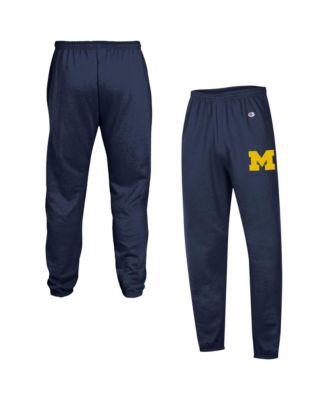 Мужские спортивные штаны Champion Navy Michigan Wolverines Powerblend Banded Fleece