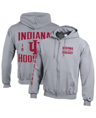 Champion Men's Gray Indiana Hoosiers Varsity Powerblend Full-Zip Fleece Hoodie