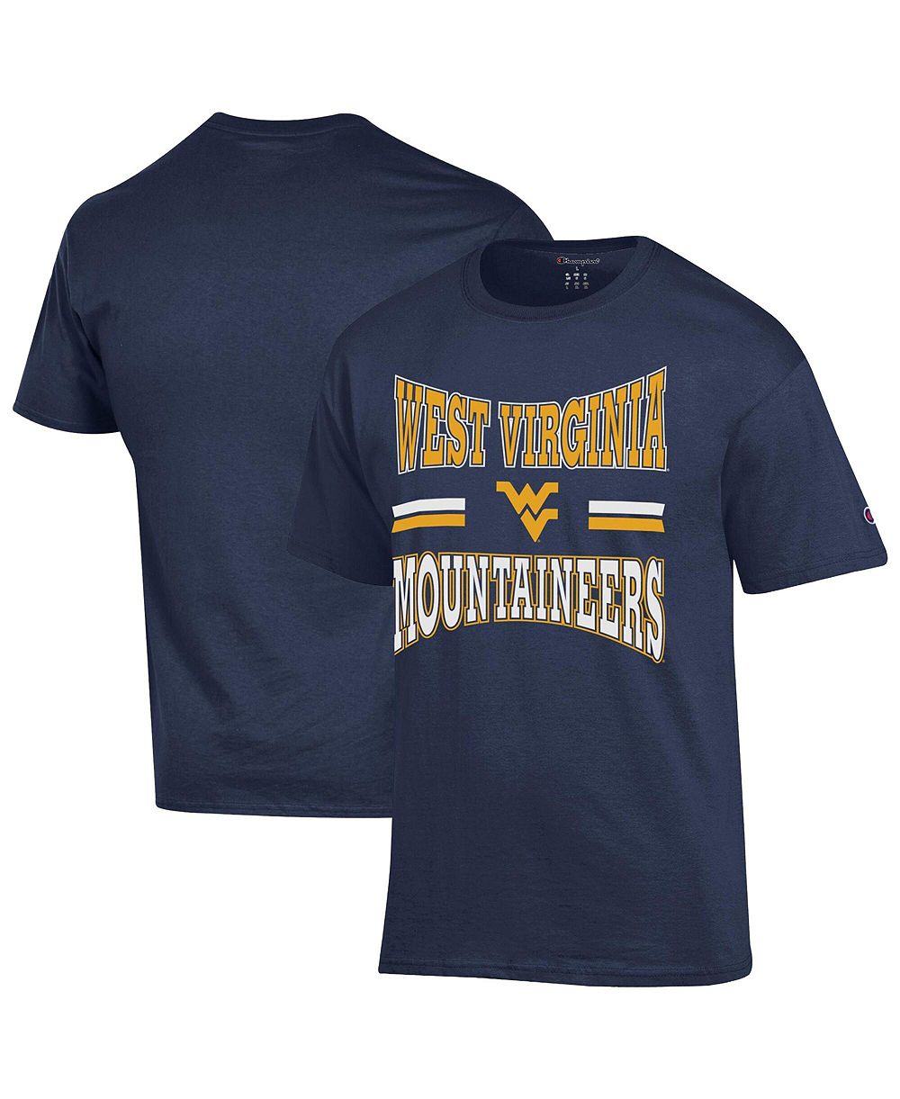Футболка Champion Men's Navy West Virginia Mountaineers Team Zoom