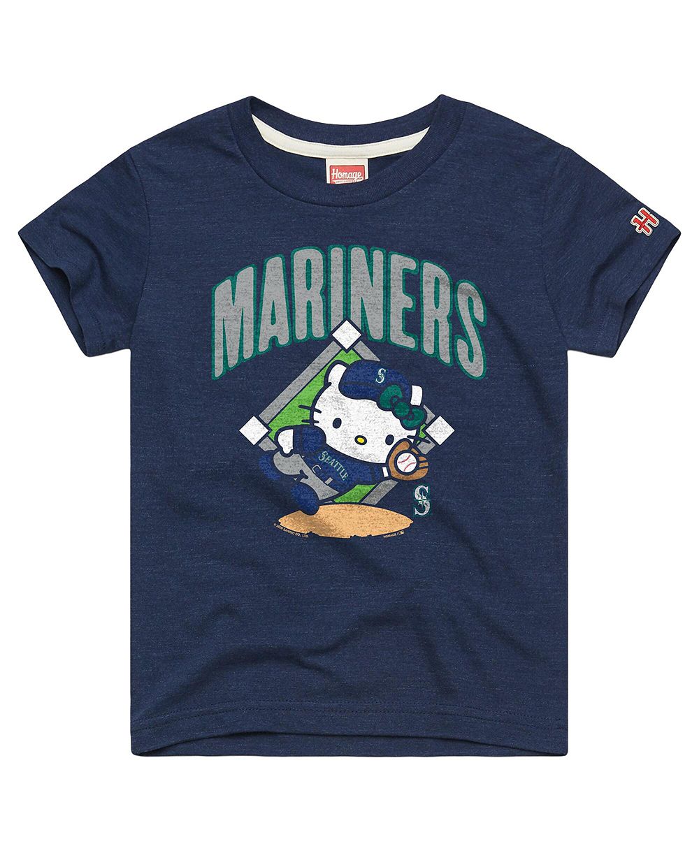Детская футболка Homage Toddler Navy Seattle Mariners Hello Kitty x MLB Tri-Blend
