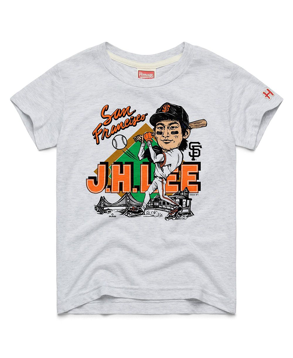 Детская футболка Homage Jung Hoo Lee Ash San Francisco Giants Player Graphic Tri-Blend