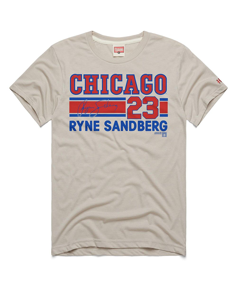 Мужская футболка Homage Stone Chicago Cubs Signature Name & Number Tri-Blend