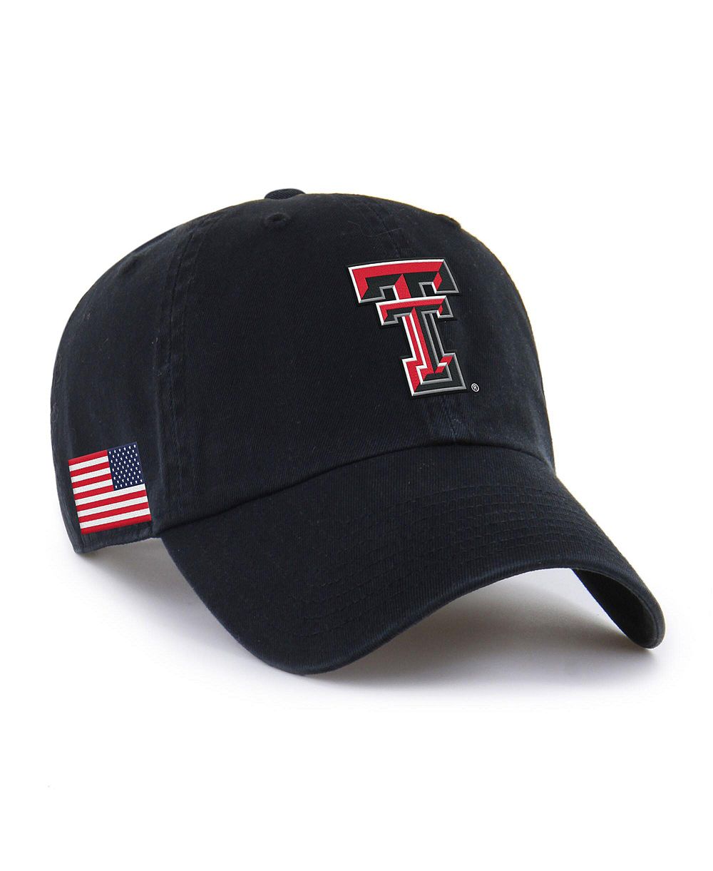 '47 Brand Men's Black Texas Tech Red Raiders Americana Heritage Clean Up Adjustable Hat