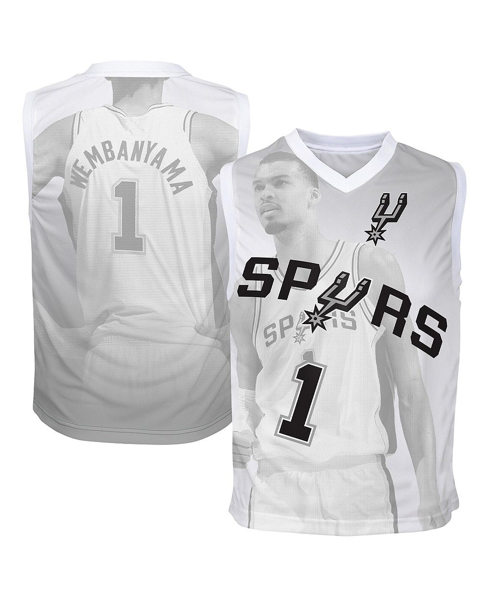 Детская спортивная джерси Outerstuff Victor Wembanyama Silver San Antonio Spurs Hometown Fashion
