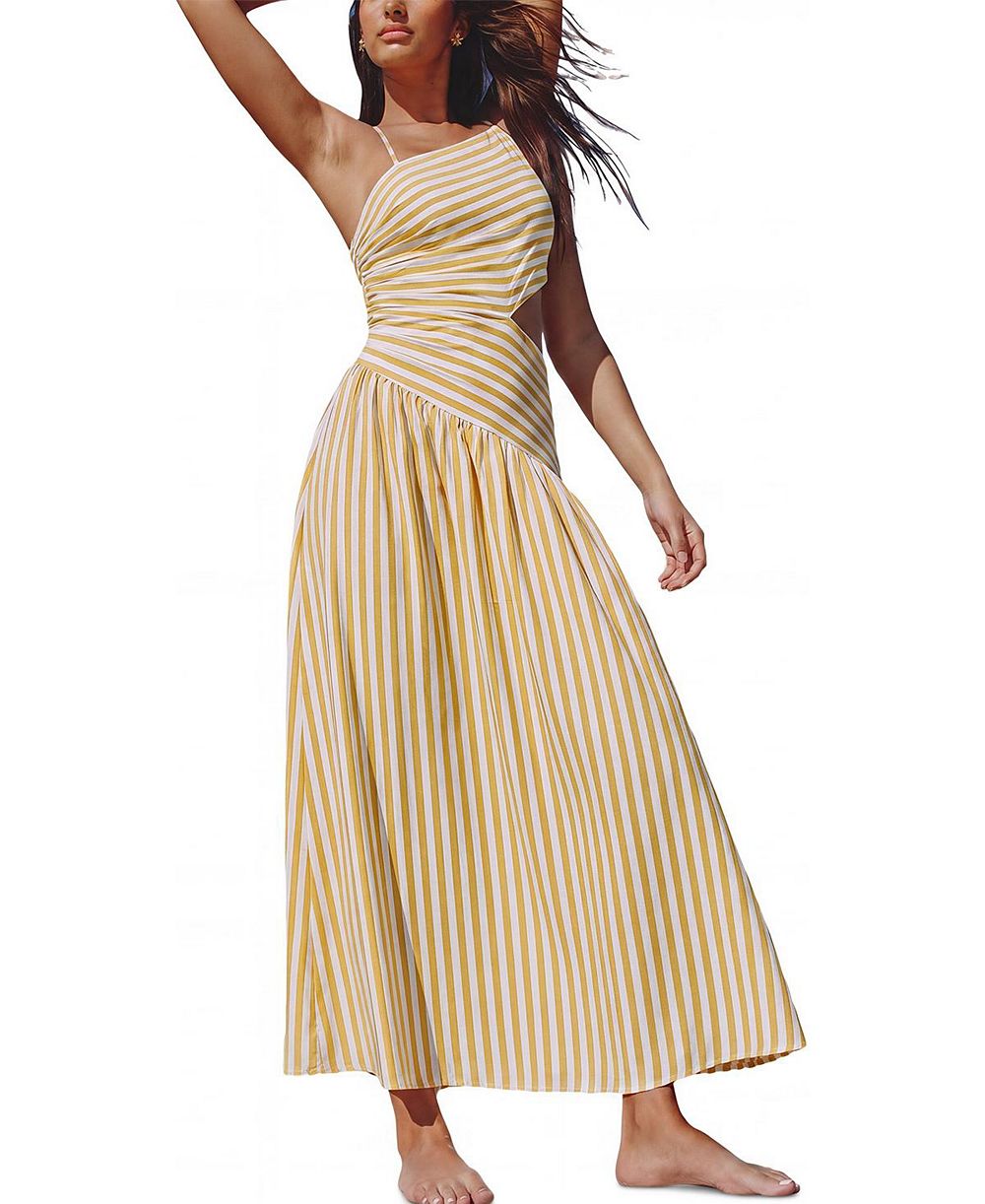 Cupshe Женский Good as Gold Striped Maxi Beach Dress
