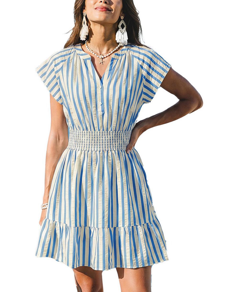 Cupshe Женское мини-платье для пляжа Azalea Striped