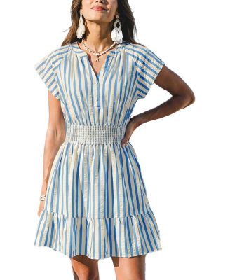 Cupshe Women's Azalea Striped Mini Beach Dress