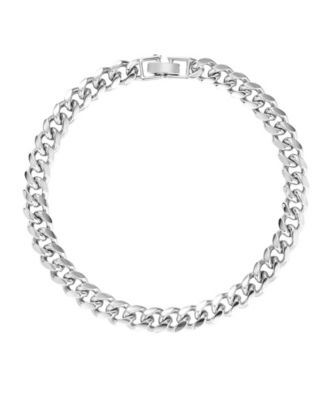 ADORNIA серебряный массивный браслет на ногу с цепью Curb Link
