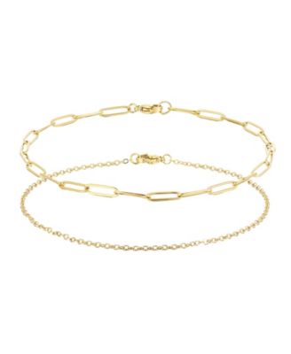 Комплект из 2-х золотых цепочек ADORNIA Tarnish Resistant