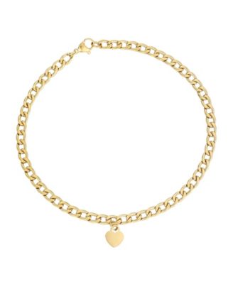 ADORNIA Tarnish Resistant Gold Curb Link Anklet