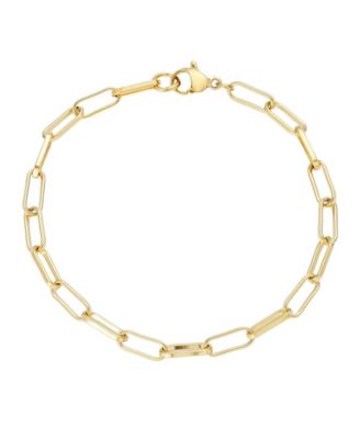 Браслет ADORNIA Gold Paperclip Chain с защитой от потускнения