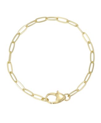 ADORNIA Gold Heart Lock Paperclip Chain Bracelet