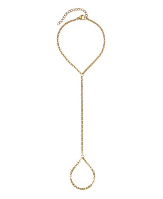 ADORNIA Tarnish Resistant Gold Paperclip Handchain