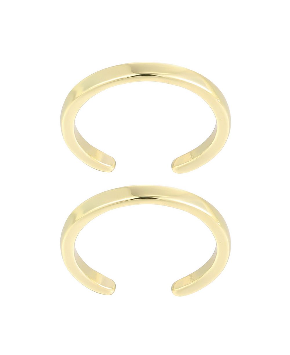 ADORNIA Gold Set of 2 Adjustable Toe Ring Bands