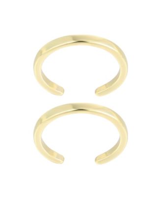 ADORNIA Gold Set of 2 Adjustable Toe Ring Bands