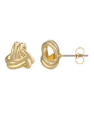ADORNIA Серьги-гвоздики Knot с позолотой