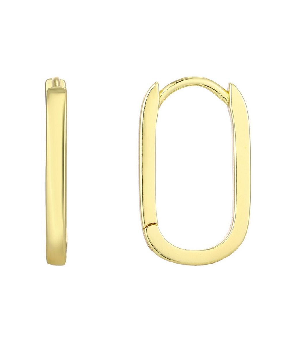 Серьги-кольца ADORNIA Gold Laperouse Rectangle