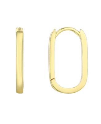 Серьги-кольца ADORNIA Gold Laperouse Rectangle