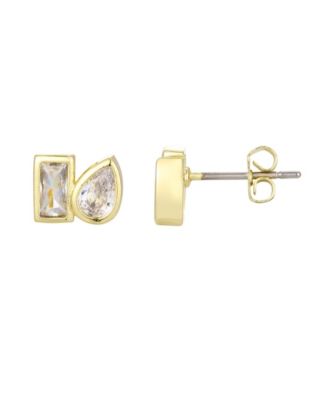 Серьги ADORNIA Gold Cubic Zirconia Opera