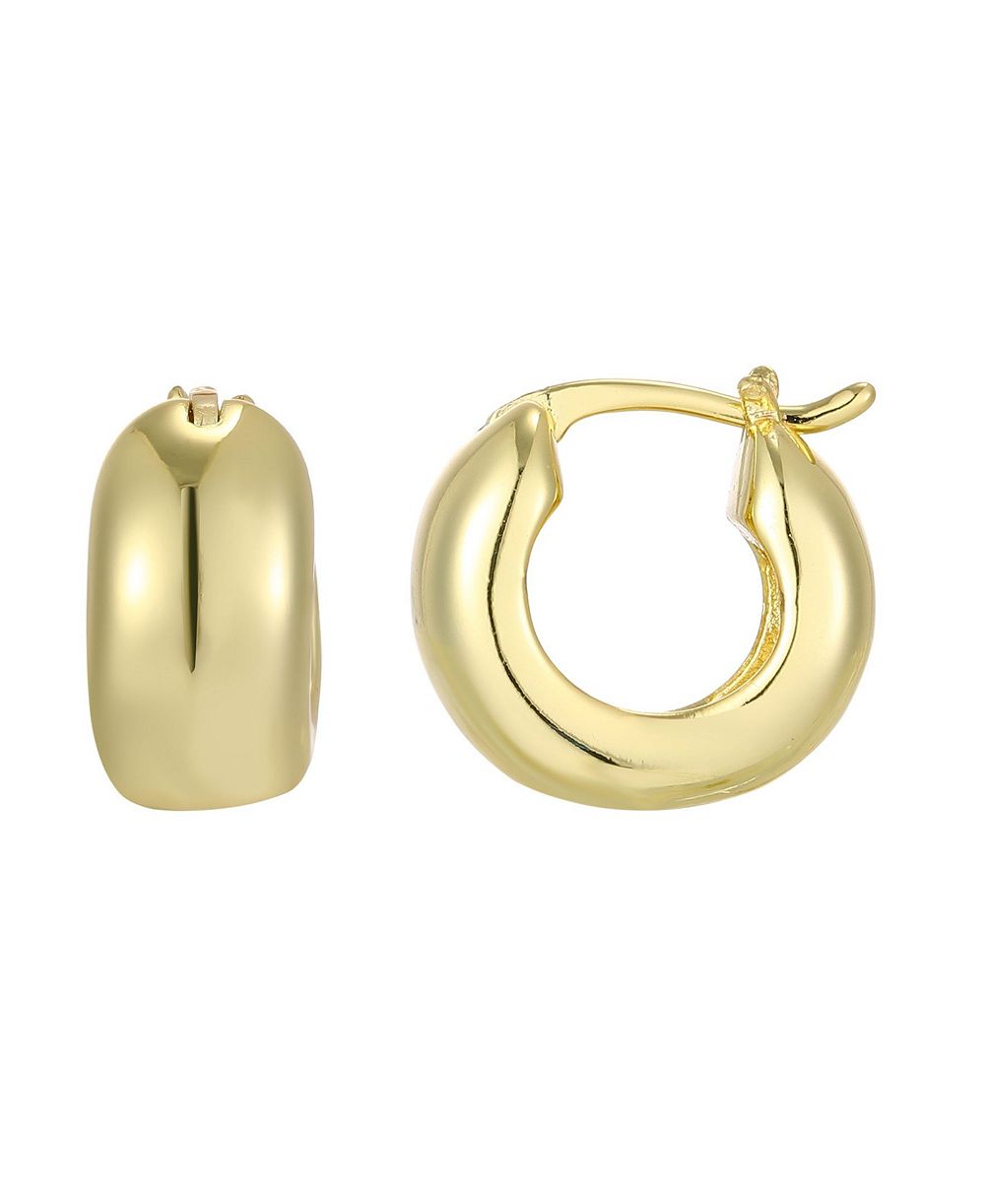 ADORNIA Metal-tone Chubby Purse Hoop Earrings