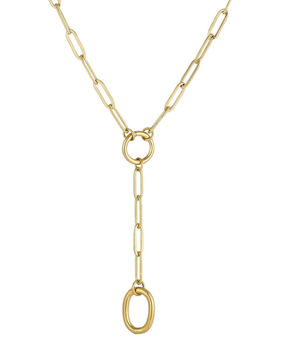 Золотая Y-цепочка ADORNIA Tarnish Resistant Gold Paperclip