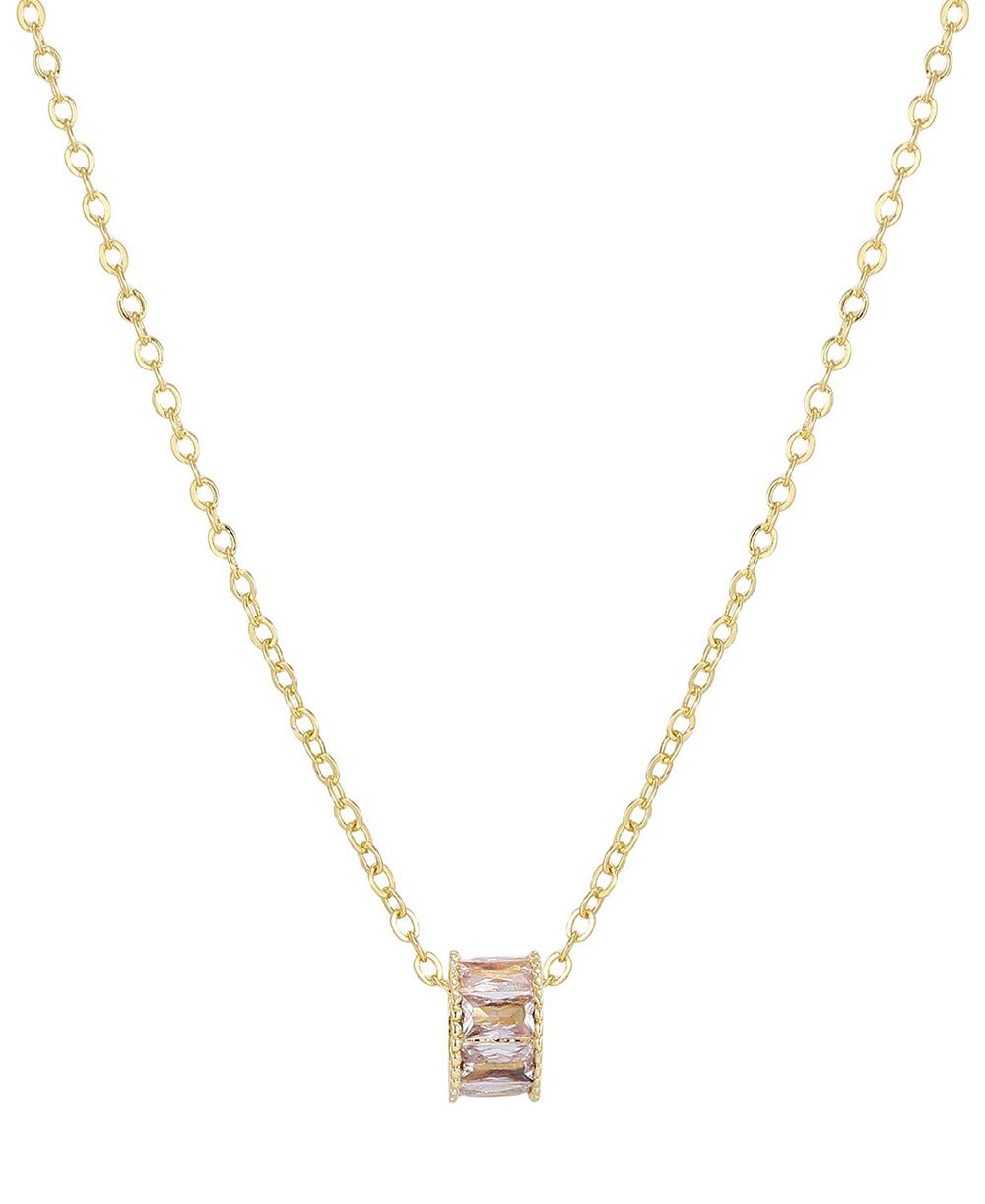 ADORNIA золотая цепочка с бусинами Cubic Zirconia