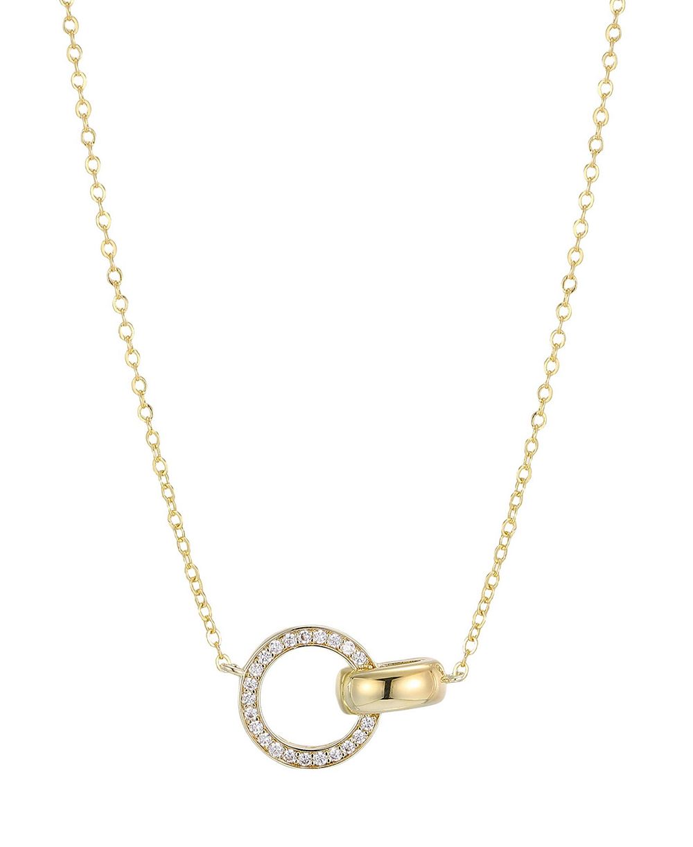 Ожерелье ADORNIA Gold Cubic Zirconia Rings Necklace