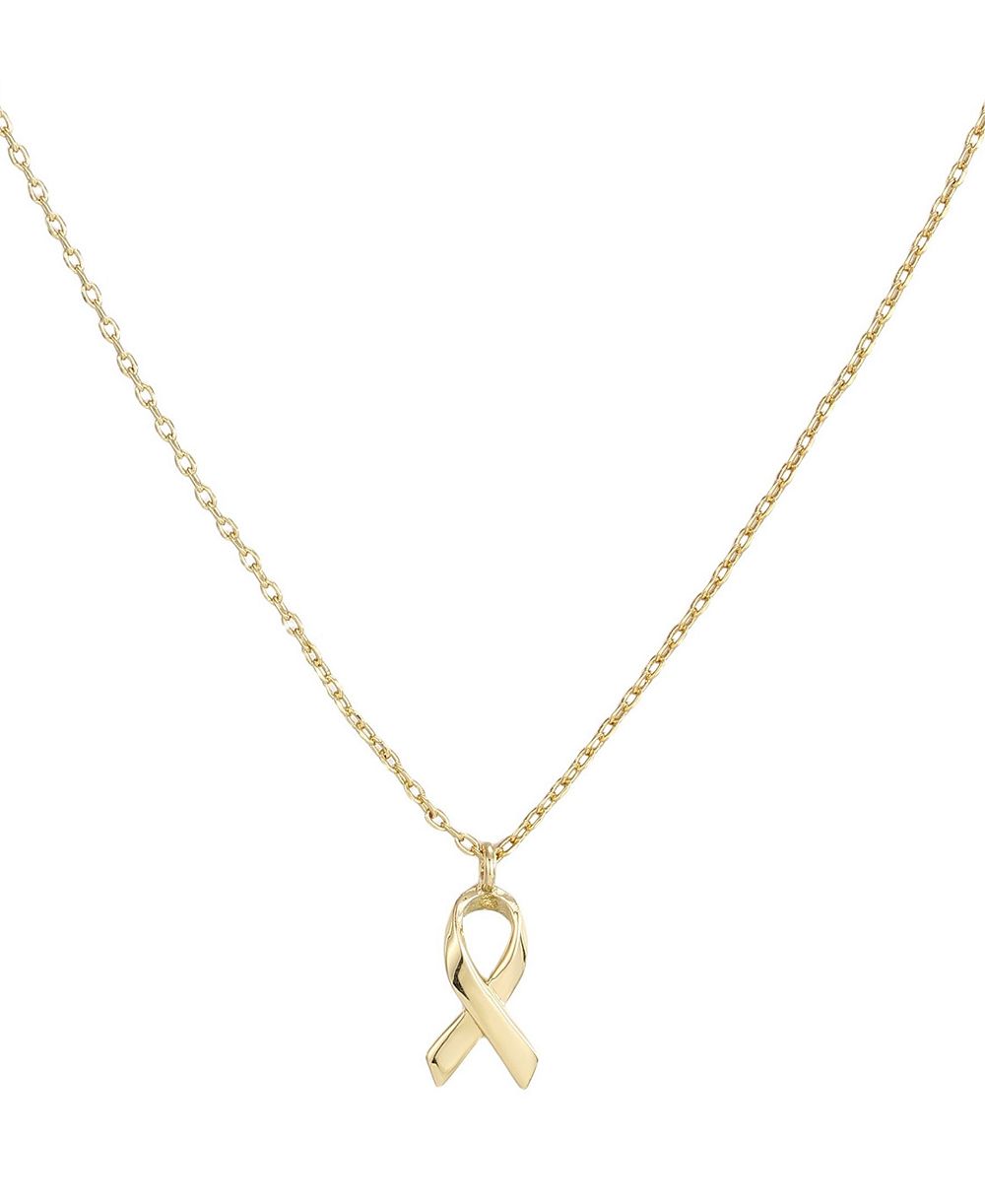 Подвеска ADORNIA Gold Hope Ribbon Survivor