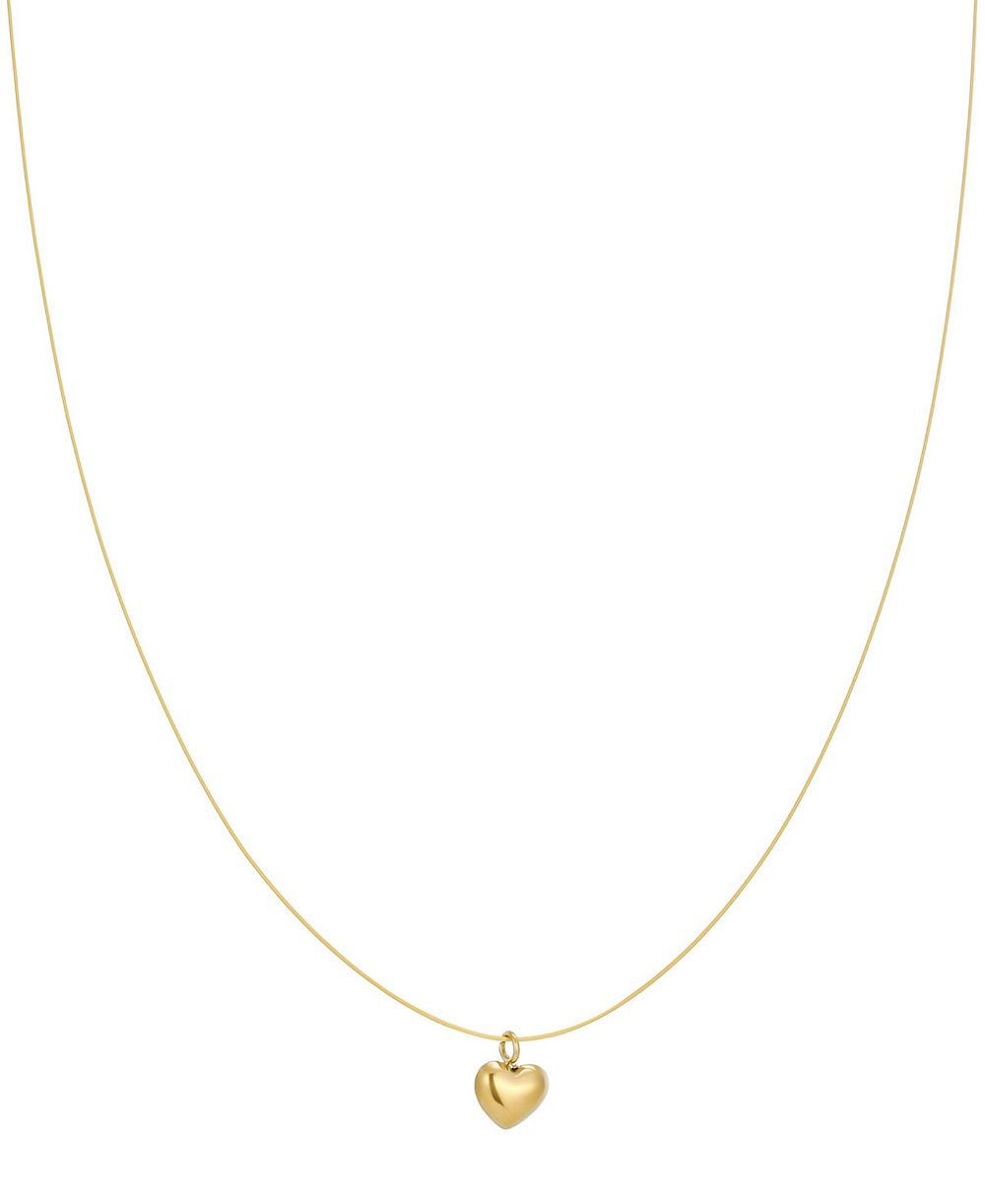 Ожерелье-колье ADORNIA Gold Heart Pendant Tarnish Resistant