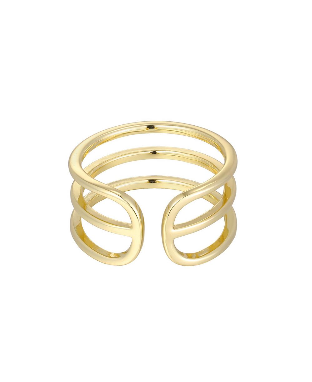 ADORNIA Gold Adjustable 3-Band Ring