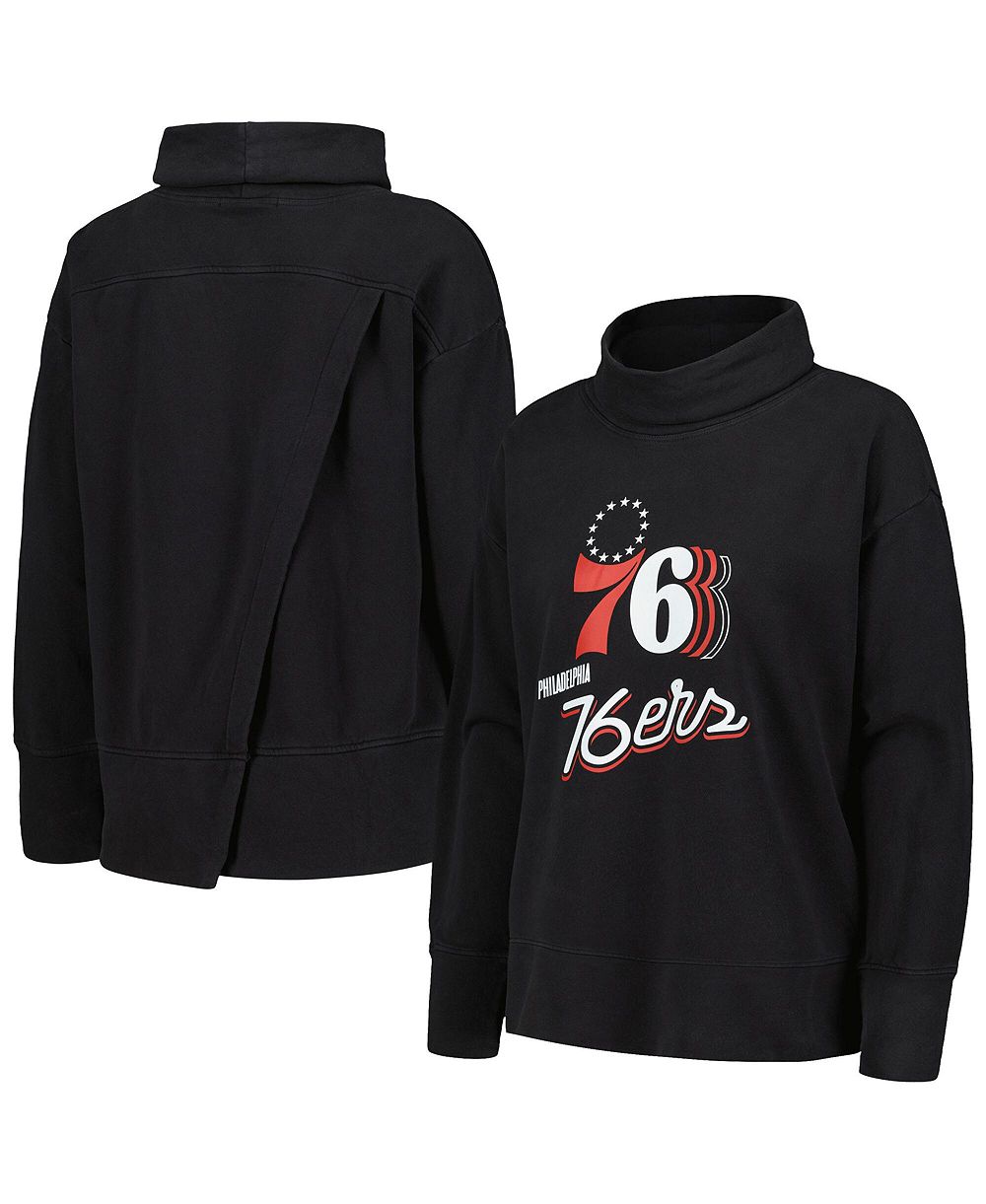 LevelWear Женский свитшот LevelWear Black Philadelphia 76ers Sunset Pullover