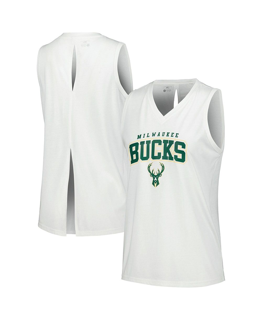 LevelWear Женский майка-топ Milwaukee Bucks Paisley Peekaboo, белая