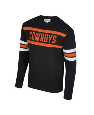 Свитер Uscape Apparel Men's and Women's Black Oklahoma State Cowboys Renew Knit Vintage Pullover