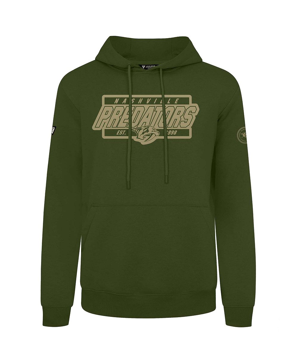LevelWear мужское худи Nashville Predators Podium Pullover, оливковый