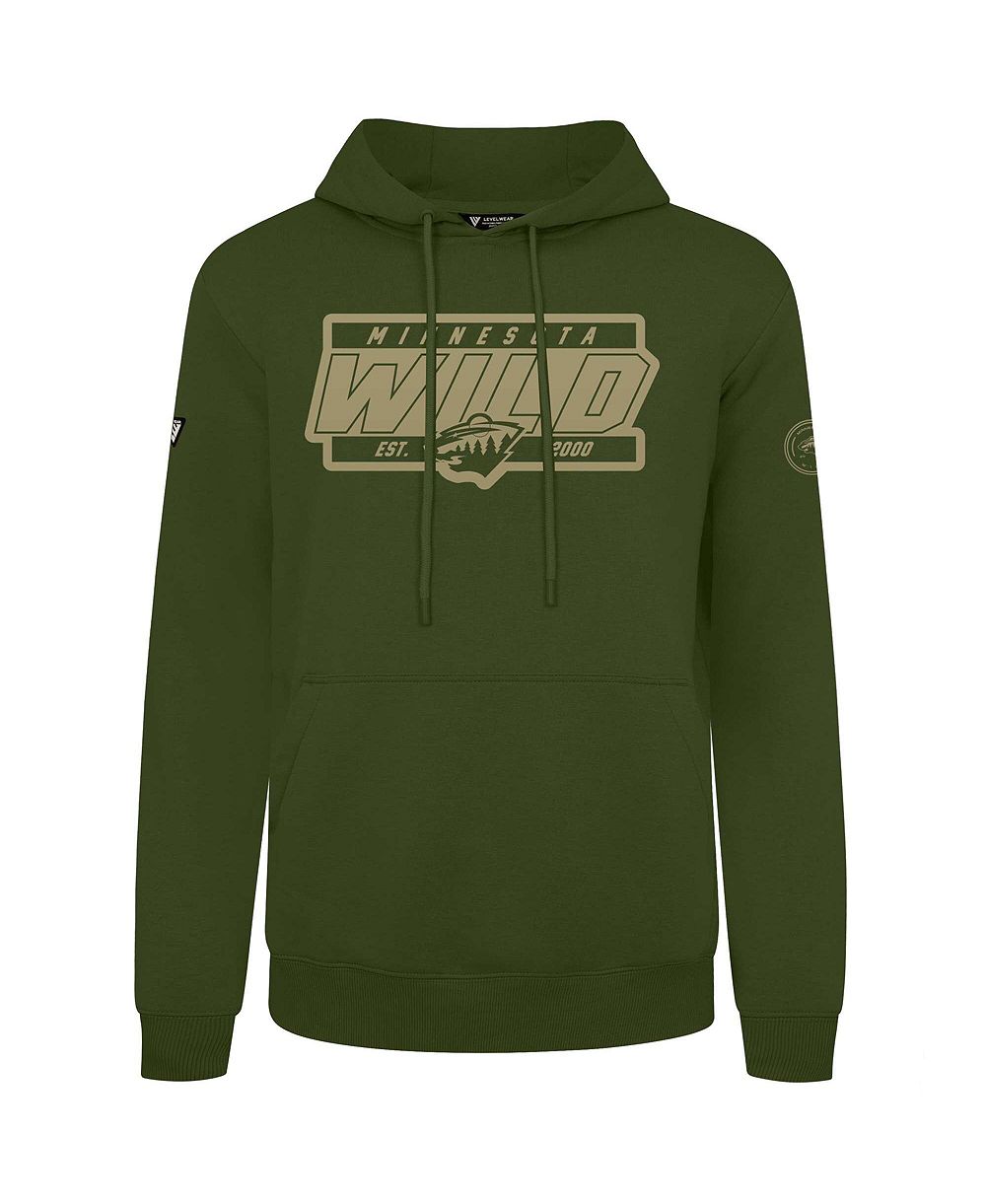 Мужское худи LevelWear Minnesota Wild Podium Pullover Olive