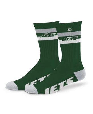 Starter Men's and Women's New York Jets Team Color Two-Stripe Crew Socks