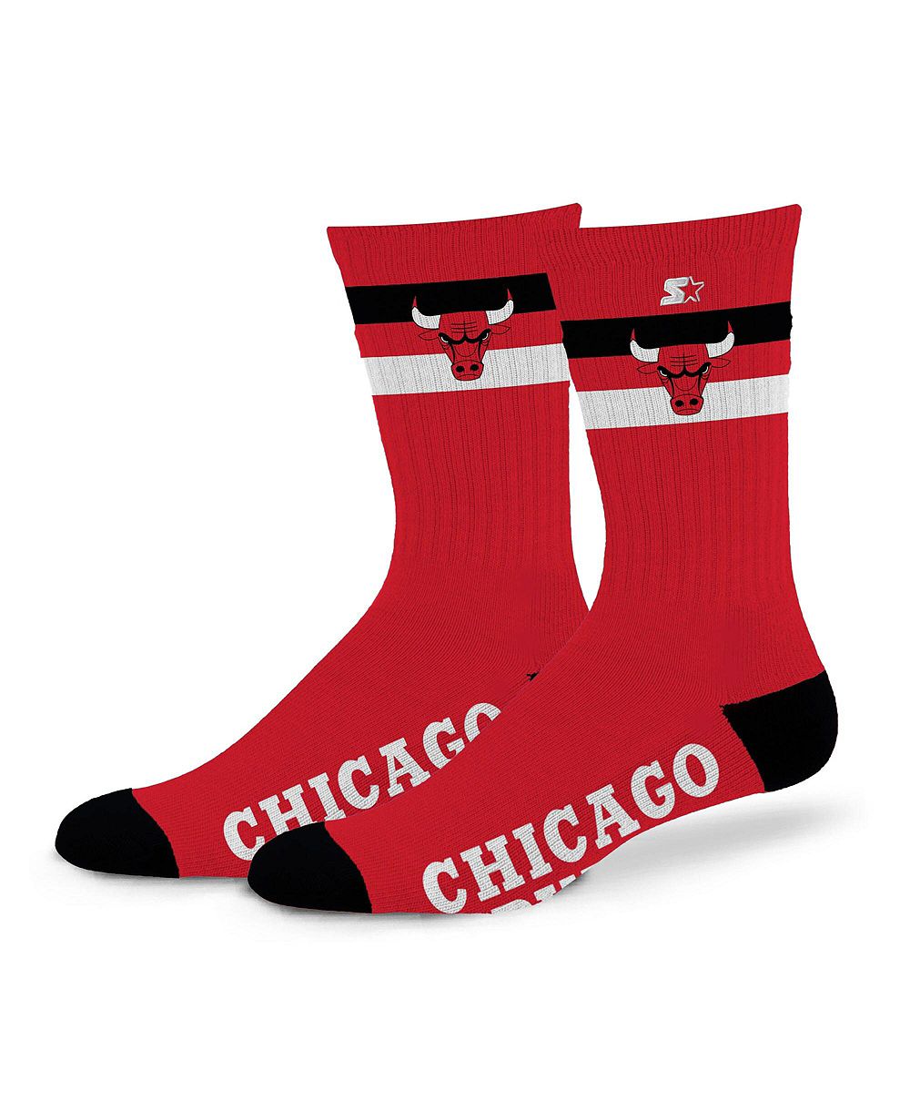 Starter Men's and Women's Chicago Bulls Team Color Two-Stripe Crew Socks